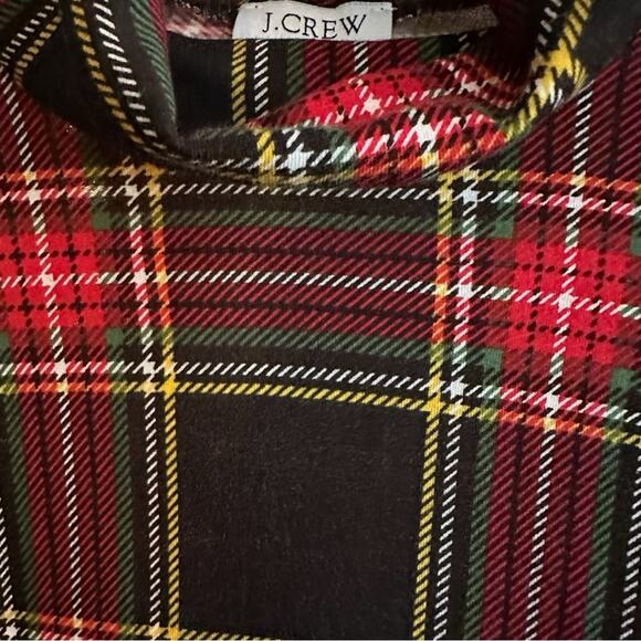 J.Crew Women's Tissue Turtleneck in Stewart Tartan Christmas Plaid Smalll - Picture 2 of 4